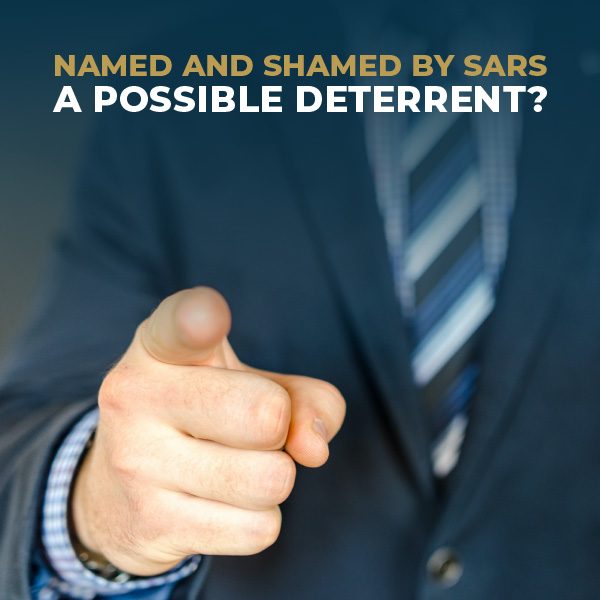 Named and Shamed by SARS A Possible Deterrent
